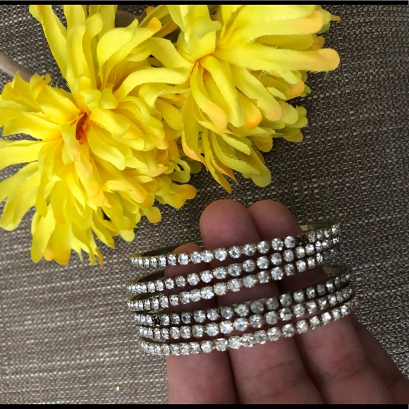 Indian/ Punjabi Silver Stone Bangles - Picture 5 of 7